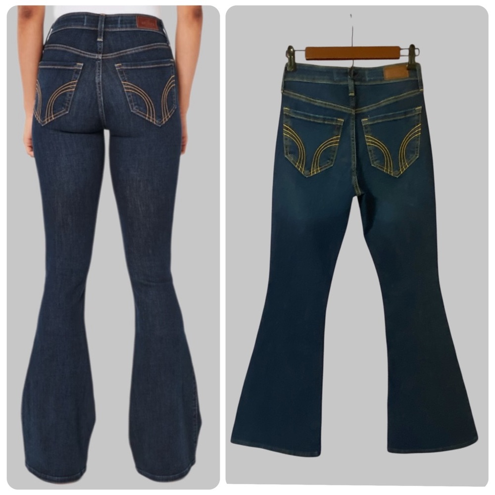 Hollister Flare High Waist Rise Denim Jeans